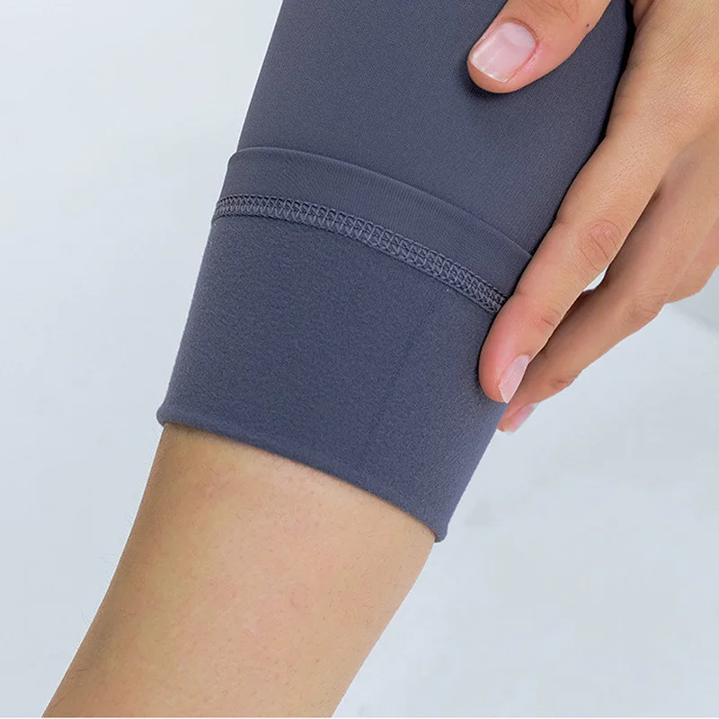 

Зимние теплые флисовые облегающие леггинсы для живота с высокой талией для йоги без ощущений леггинсы с защитой от приседаний леггинсы для тренировок и бега