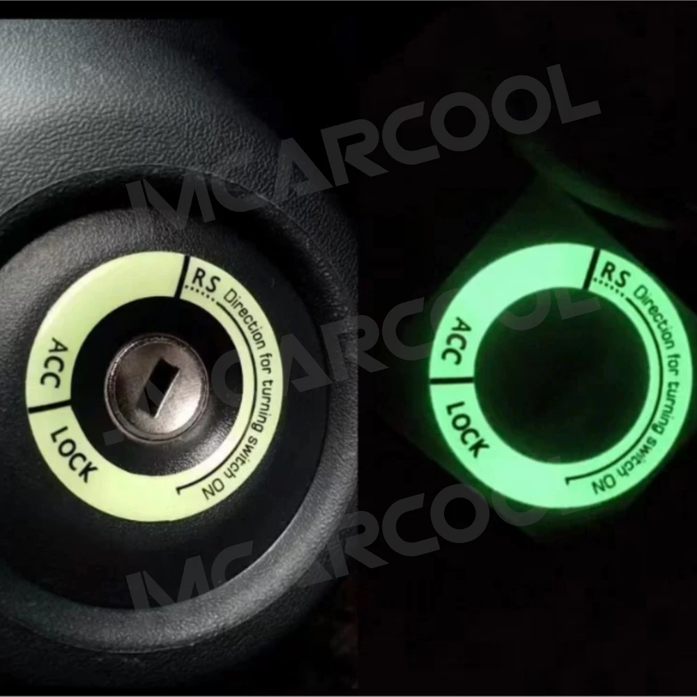 1 шт. автомобильные наклейки ночной светящийся автомобильный брелок зажигания наклейки авто мотоцикл наклейки украшения ключ флуоресцентный круг