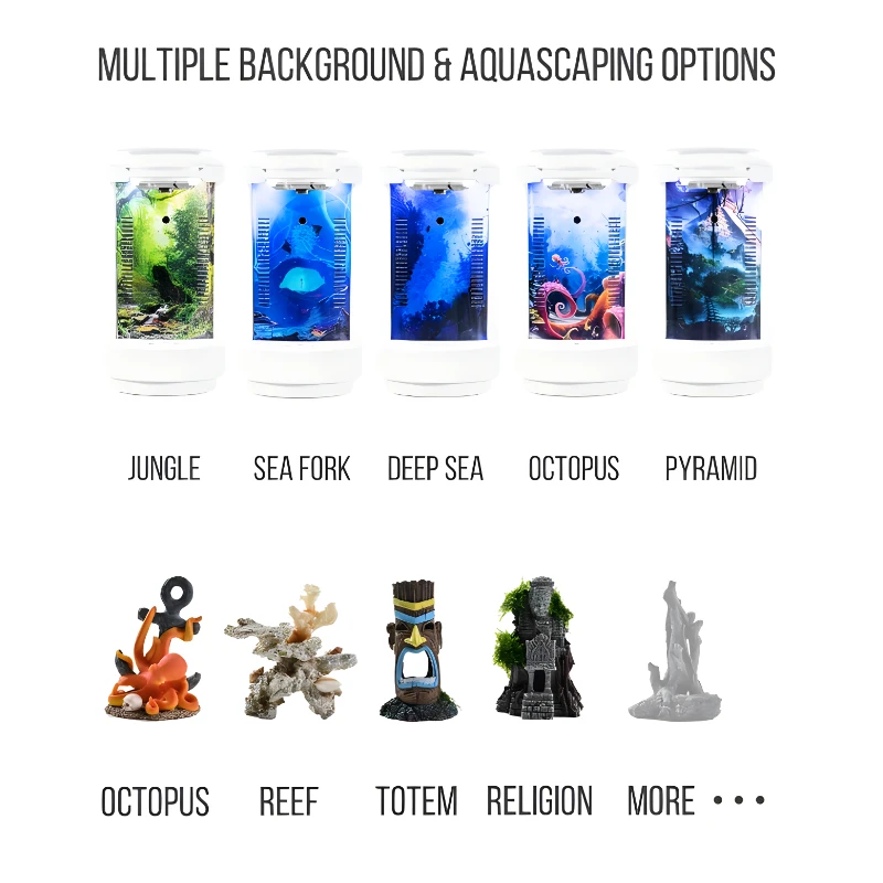 MICMOL аквариумная капсула маленький аквариум Бесплатная смена воды золотой