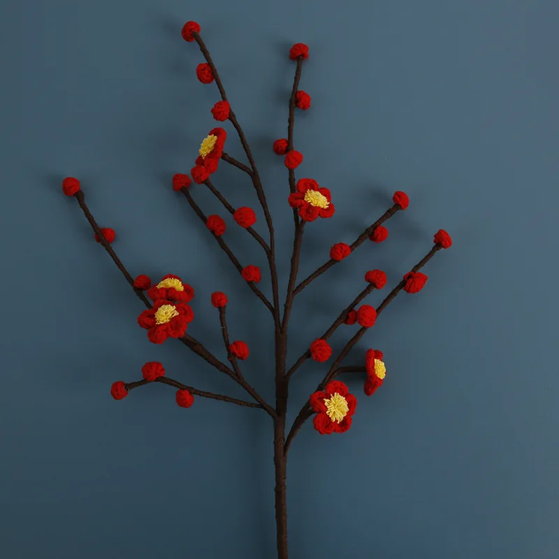 

Тканые Wintersweet китайский стиль вечный цветок Окно Дисплей украшения спальни свадебные фотографии реквизит праздничные подарки