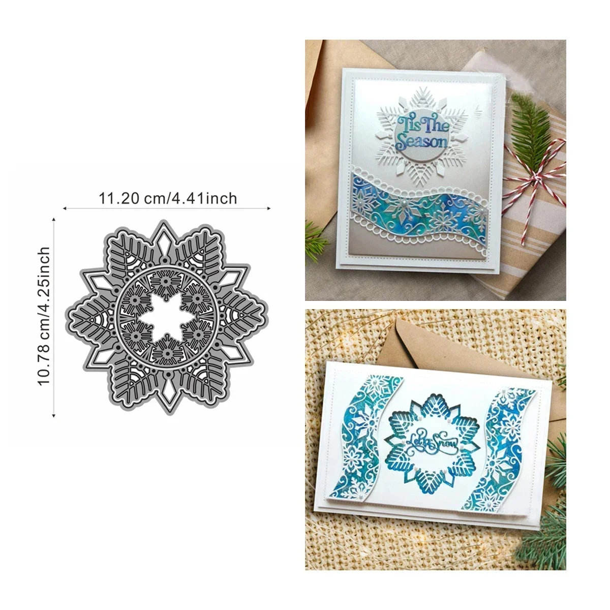 Новые металлические пресс-формы снежинки для рукоделия скрапбукинга