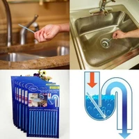 12pcsset drain cleaners sticks oil decontamination for kitchen toilet bathtub drain cleaner sewer cleaning rod sewer hair clear