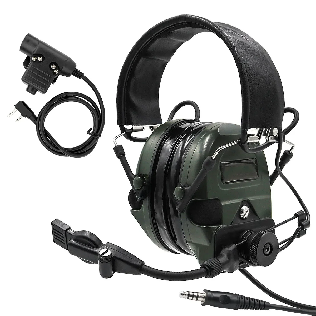 Фото Тактическая гарнитура для защиты слуха при стрельбе TCIHEADSET LIBERATOR II с шумоподавлением, адаптер для интеркома M87 №3