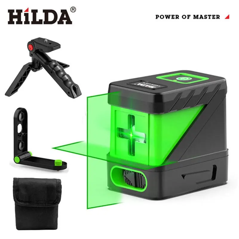 2 Lines Laser Level Self Levelling Green Beams Laser Horizontal Vertical Cross Line