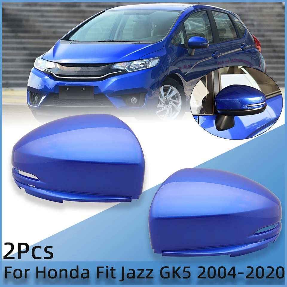 

2Pcs Rearview Mirror Cover Shell Mirror Housing Outside Door Wing Mirror For Honda Fit Jazz GK5 2014 2015 2016 2017 2018 2019