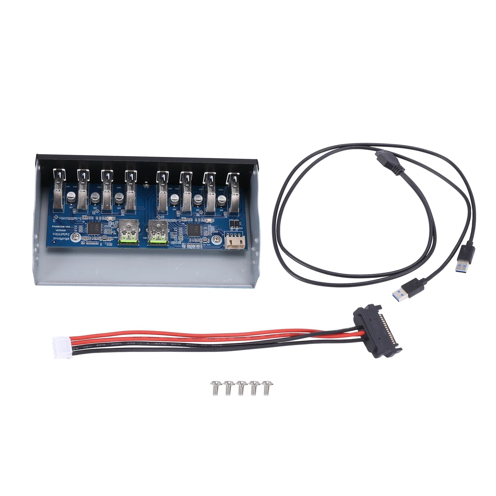 

19 Pin до 8 портов USB 3,0 Hub 5,25 дюймов CD-Rom привод CD Rom Передняя панель для компьютера чехол