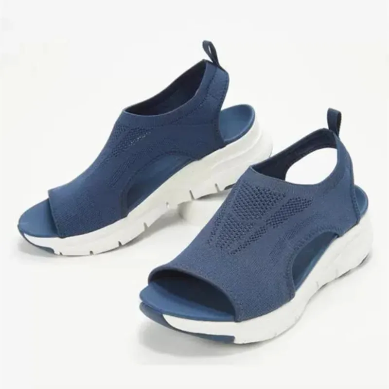 

2023 Plus Size 42 43 Summer Sandals For Women Casual Shoes Thick Platform Wedges Sports Shoes Peep-toe Mom Sandals Femme Sandale