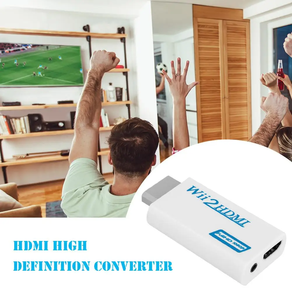 Адаптер Wii в HDMI-совместимый с поддержкой аудио 720P 1080P 3 5 мм для HDTV 2hdmi-совместимый