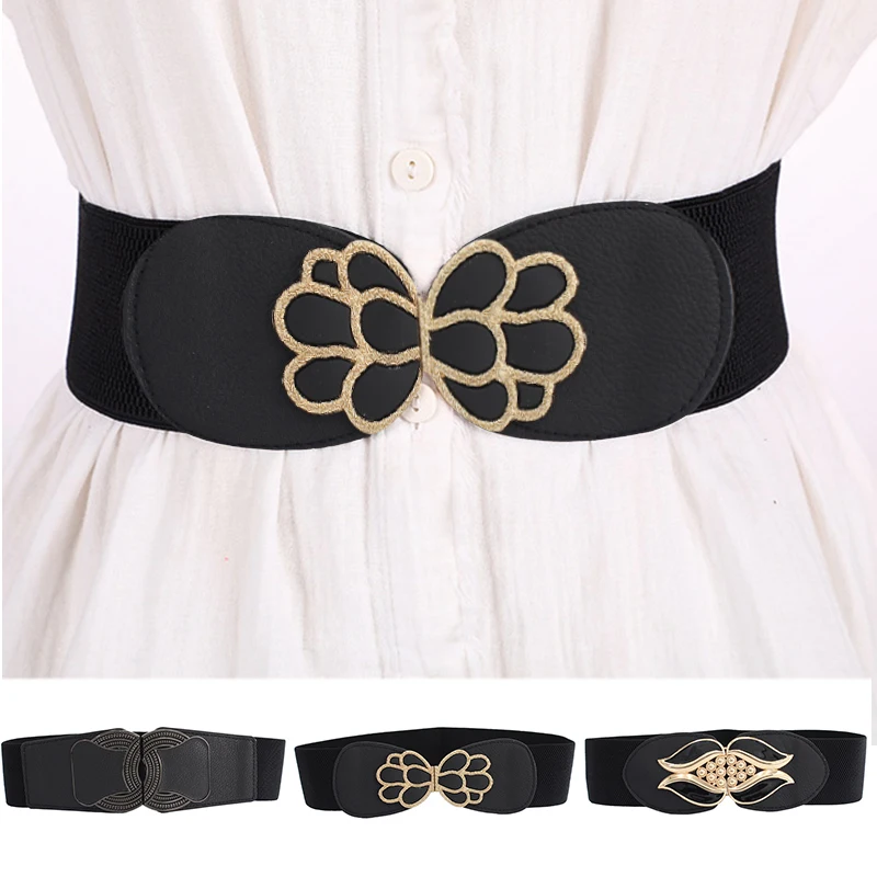 

65cm Elastic Wide Belt Plus Size Cummerbunds Women Dress Coat Decorative Waist Seal Stretch Waistband Leather Corset Belt Women