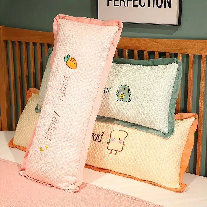 

Summer Ice Bean Sleeping Long Pillow Pillow Leg Pillow Can Be Removed and Washed Bed Couple Double Pillow