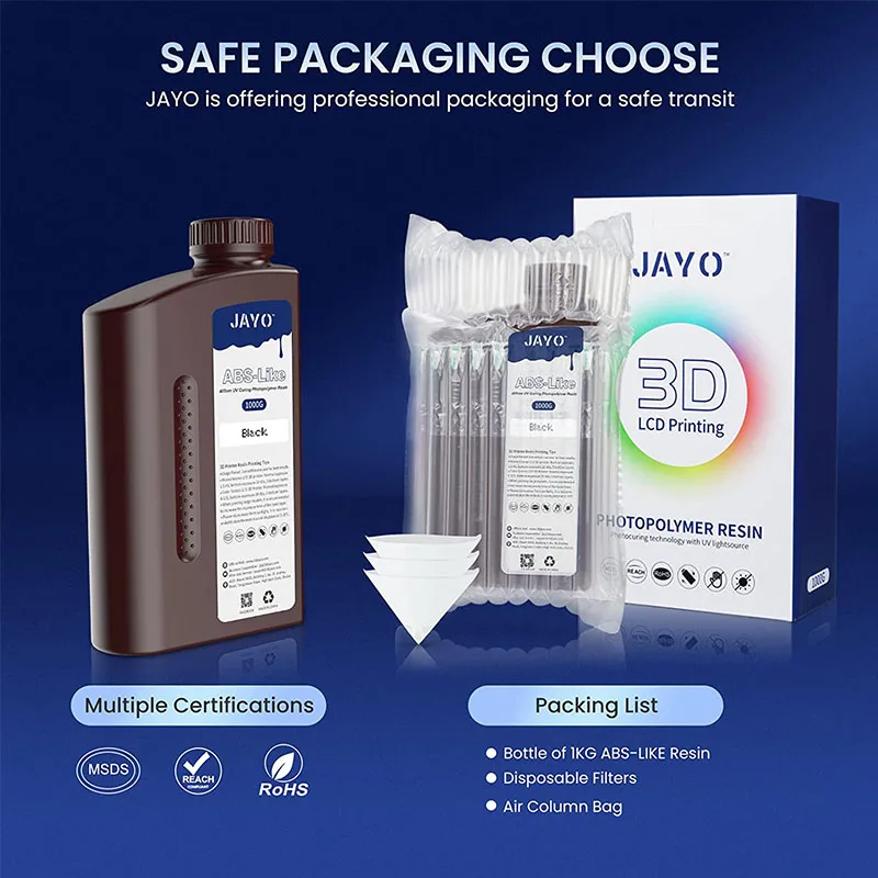 JAYO/SUNLU ABS-LIKE 3D Printer Resin 1KG 405nm Liquid Rapid UV Curing For LCD Photopolymer Resin 3D Printing Material images - 6