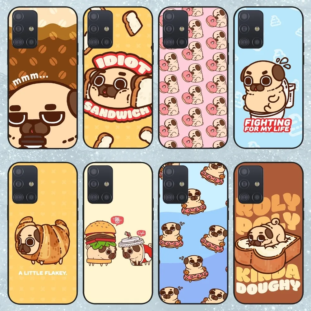 Милый чехол для телефона с мультяшным Мопсом Samsung Galaxy 20 10 S23 S24 S22 S30 Note Plus Lite FE ULTRA