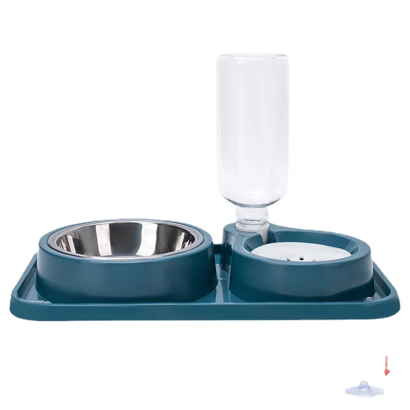 

Pet Dog Bowl and Drinkers Non-slip Pet Bowls Stainless Steel Cat Raised Bowl for Dogs Cats Feeder Waterer Dog Accessories
