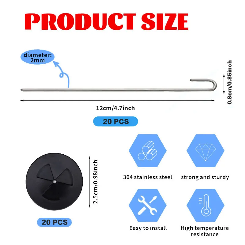 20 комплектов детали для крепления проволочной сетки к панели солнечных батарей