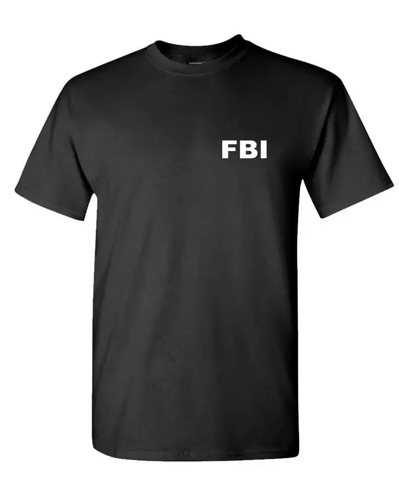 Мужская футболка FBI новинка из 100% хлопка с коротким рукавом