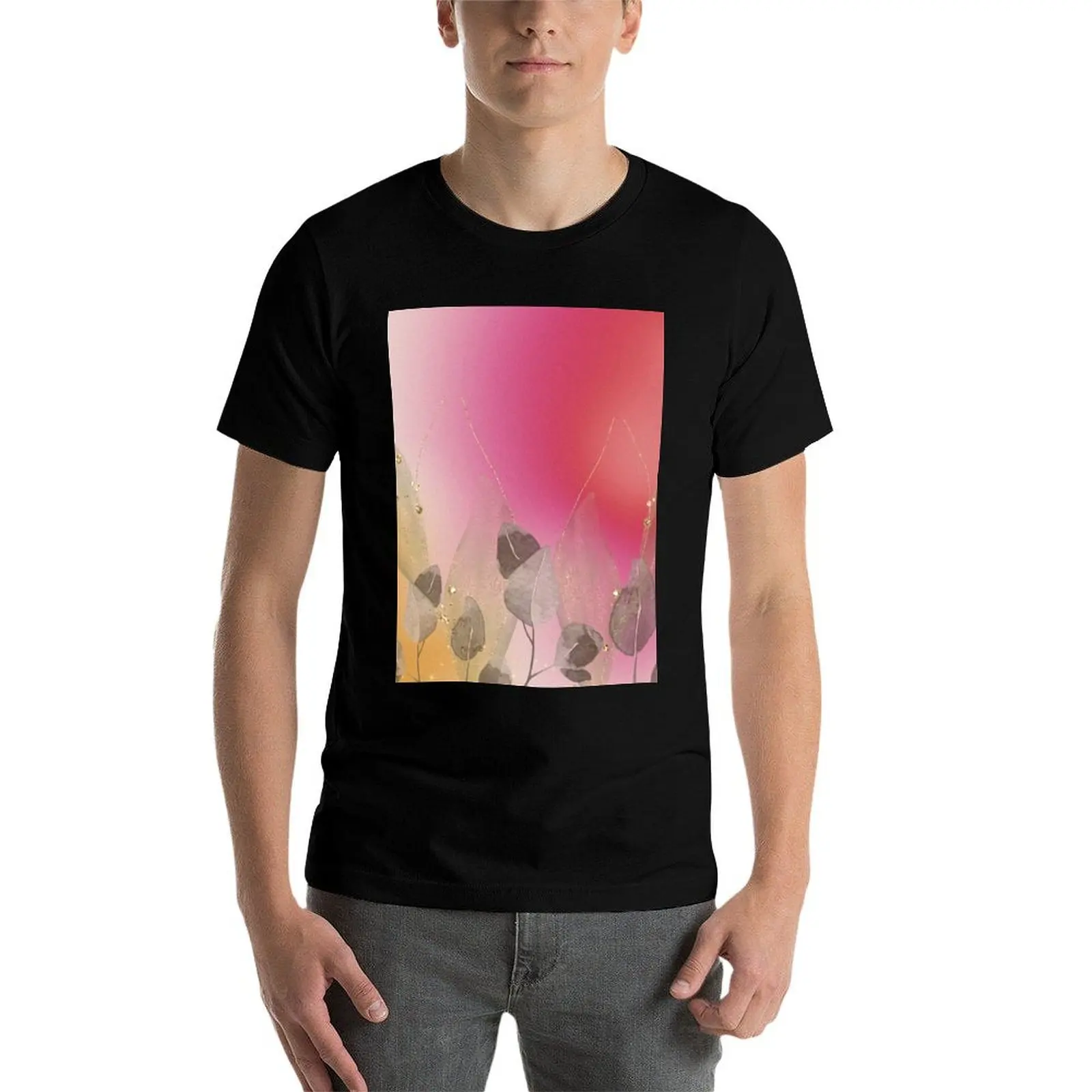 Футболка с цветочным принтом Sunset Ombre простая потная винтажная рубашка в стиле