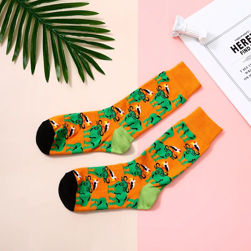 Tide brand animal socks men's European and American fashion street style cotton socks