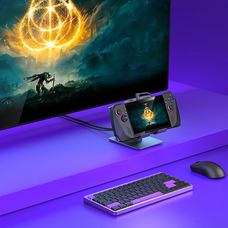 Док-станция с вращающейся подставкой для ROG Ally X &amp Steam Deck OLED Switch Ipad Pro 4K2K 100 Вт