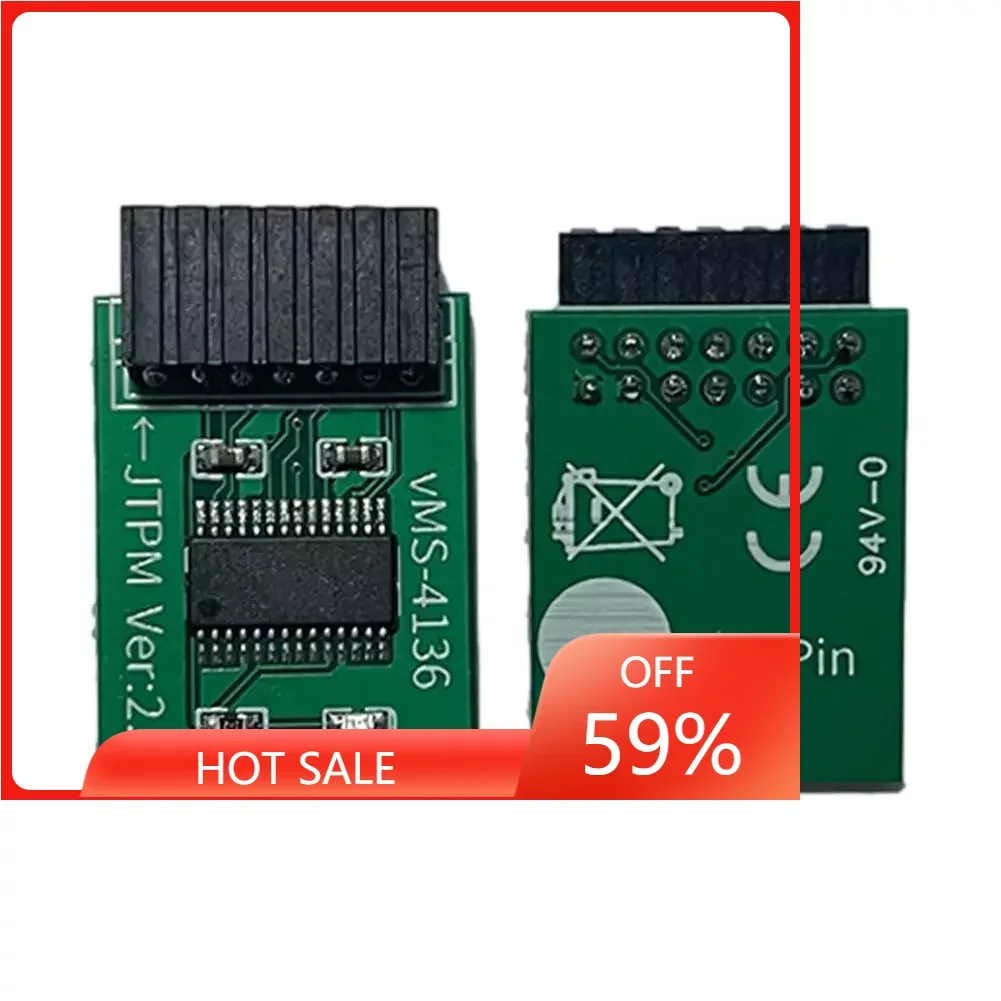 

2.0 Encryption Security Module Remote Card Windows 11 Upgrade TPM2.0 Module 12 To 20pin To Support Multi-brand Motherboard