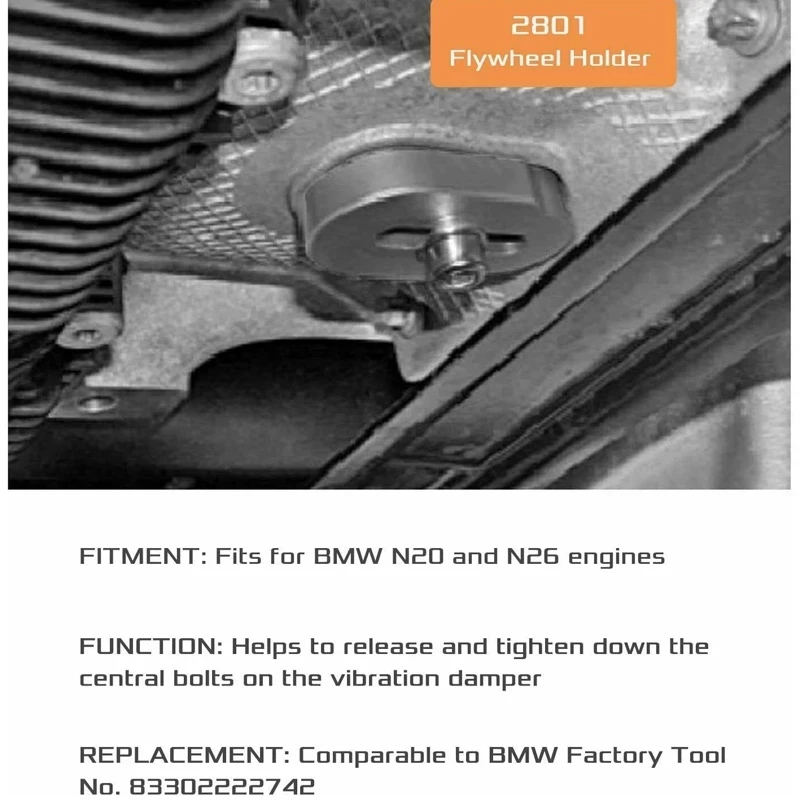 Держатель маховика TENG MILE 2801 для BMW N20 N26 гибкая пластина двигателя инструмент