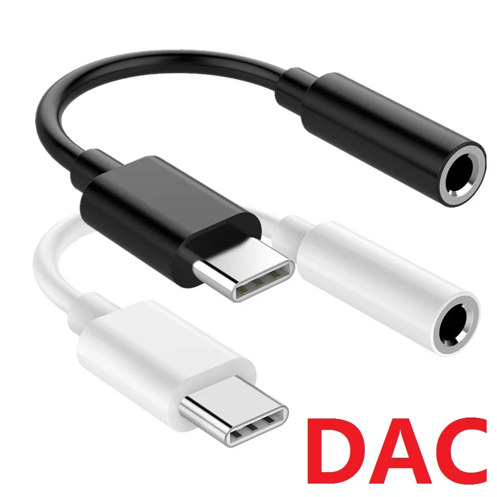 

100/200pcs Digital DAC Type c to 3.5MM Jack Headphone Audio Cable USb-C Aux Wire For Samsung S10 S20 S22 S23 Note 10 20 Huawei