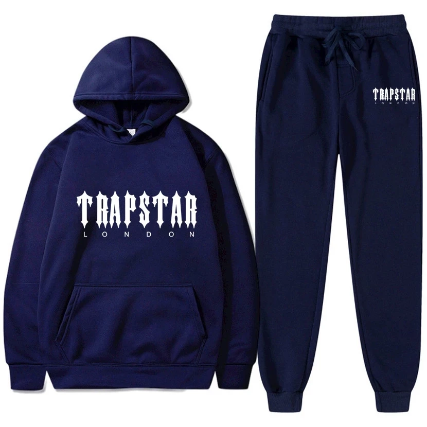 Men's sportswear trend new hooded suit hoodie sweatshirt Trapstar logo men's clothing