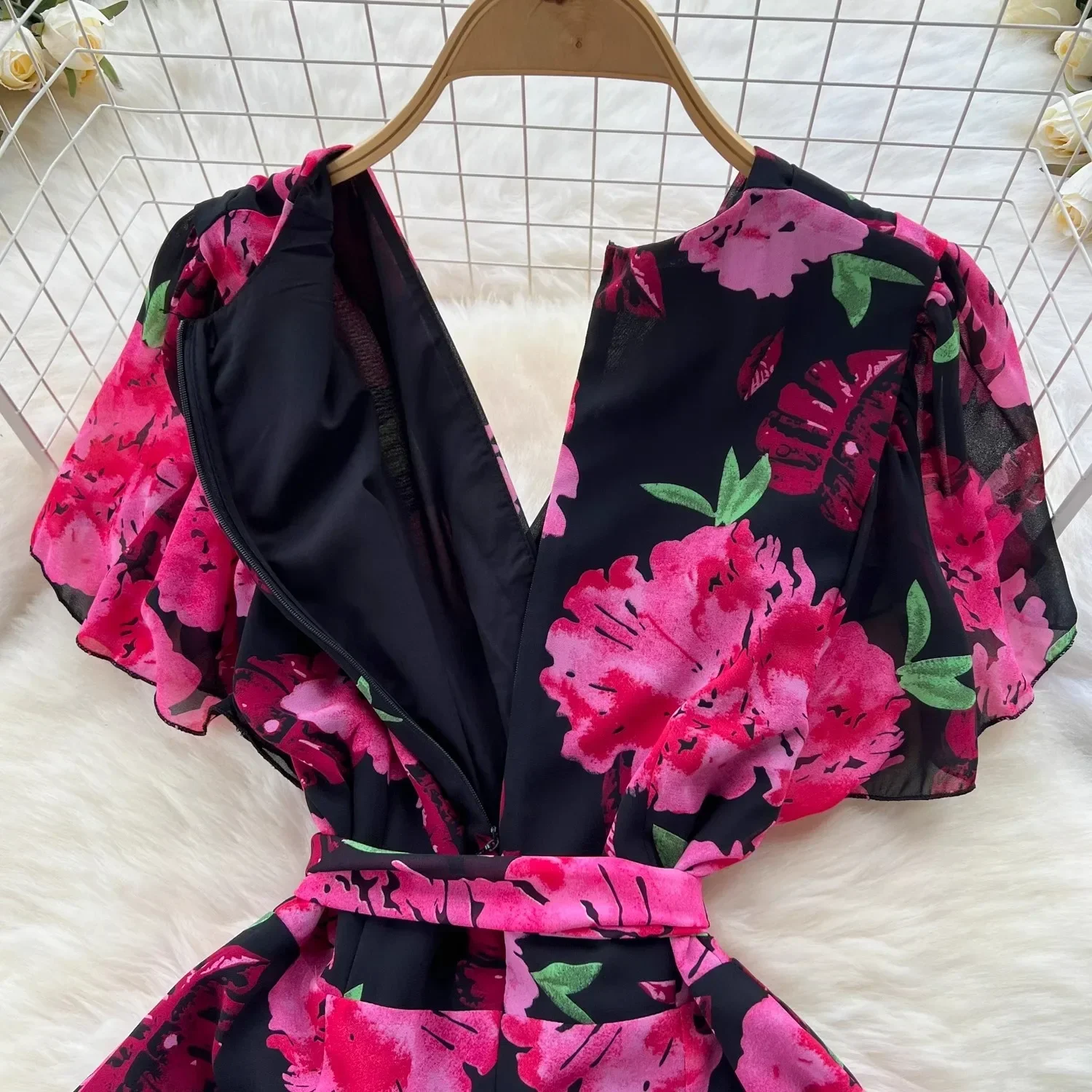 Элегантное французское платье с цветочным принтом женские сексуальные вечерние