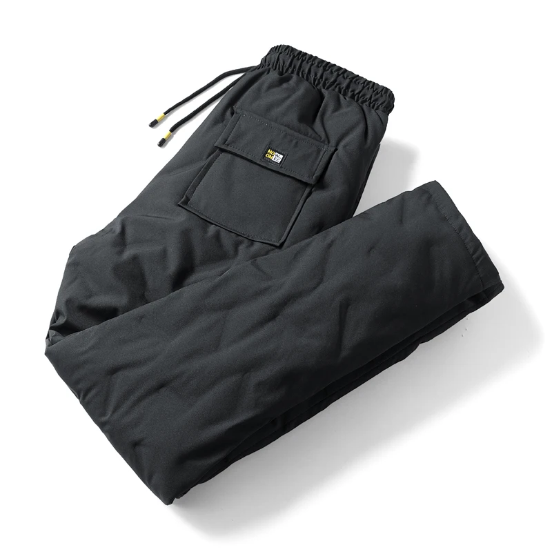 

Winter new men's down pants wearing fashion thin duck fleece warm thickened sports pants