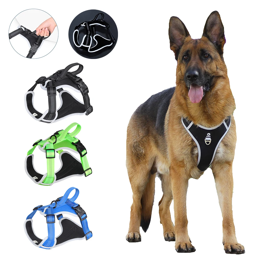 

ZOOBERS Tactical Dog Harness with Handle Dog Harness For Dogs No-Pull Service Dog Vest Adjustable Dog Vest Harness