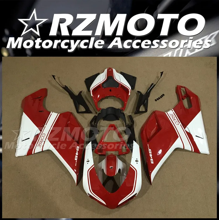 

Injection Mold New ABS Fairings Kits Fit For Ducati 848 1098 1198 2007 2008 2009 2010 2011 2012 07 08 09 10 11 12 White Red