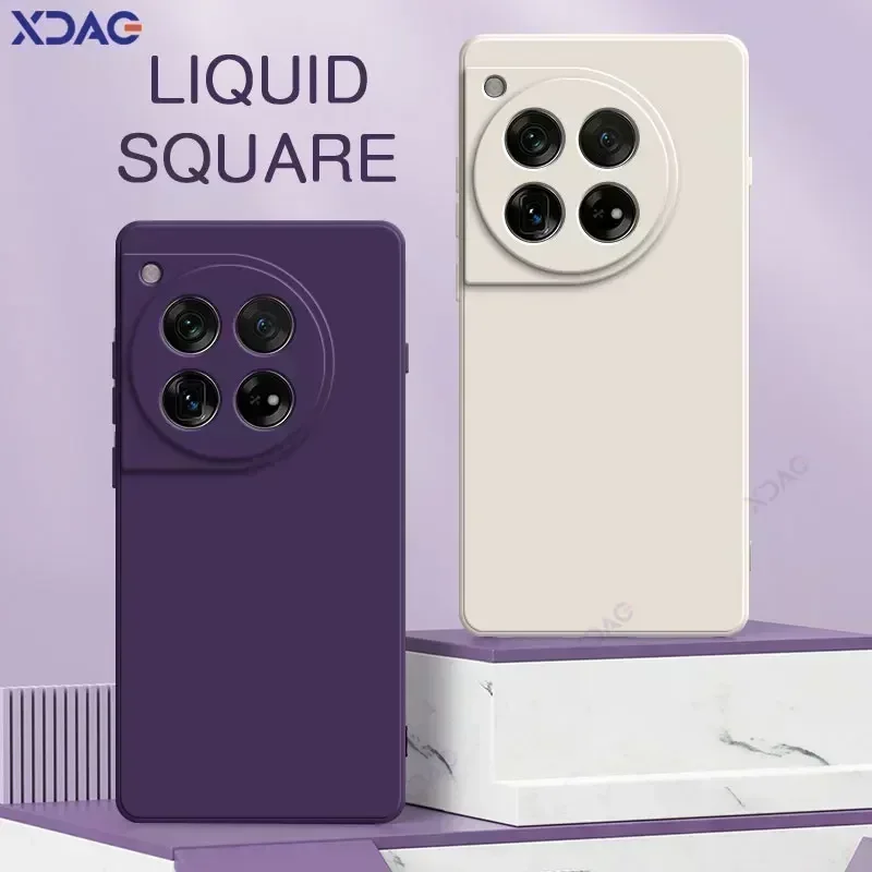 Квадратный жидкий силиконовый чехол для телефона Oneplus Ace 3 Ace3 12R 12 R 5G глобальная