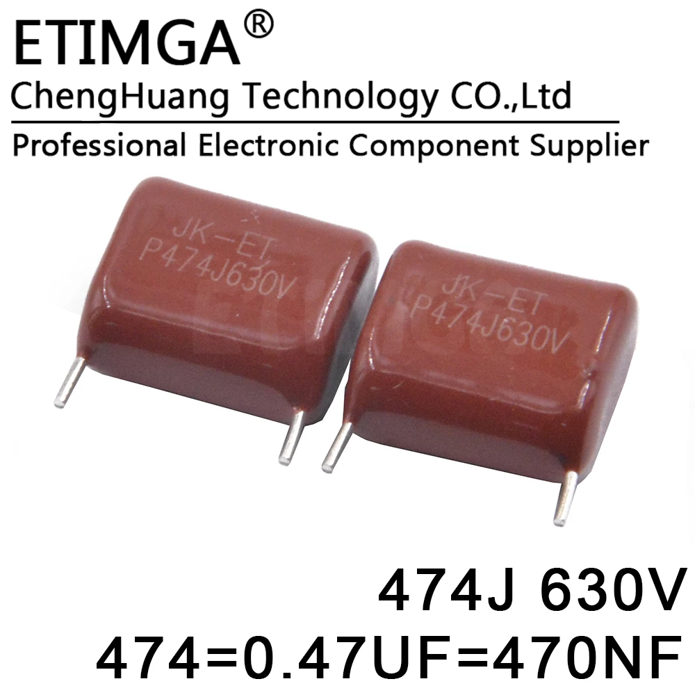 10 шт./лот конденсатор CBB 474J630 В 0 47 мкФ 470NF 474J 630 P15 полипропиленовый пленочный CBB21 CBB22