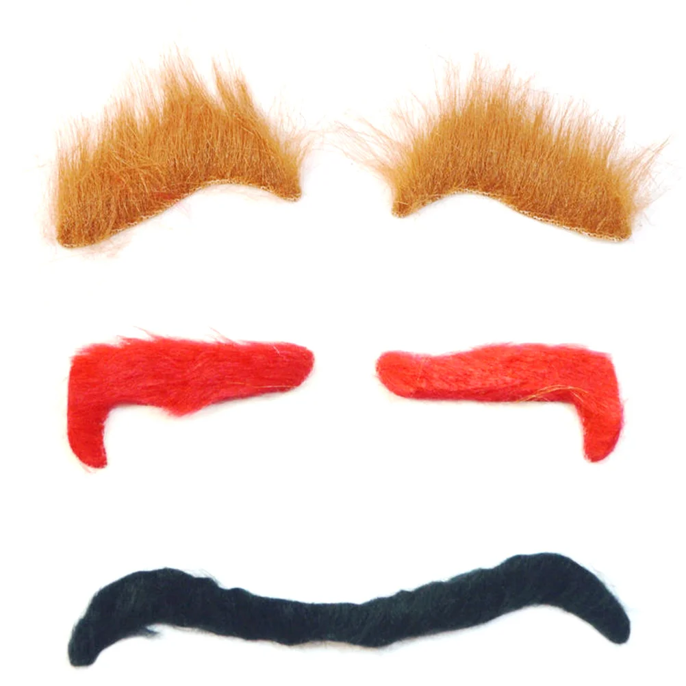 

3PCS Simulation Eyebrows Funny Eyebrows Eye Decoration Fancy for Female