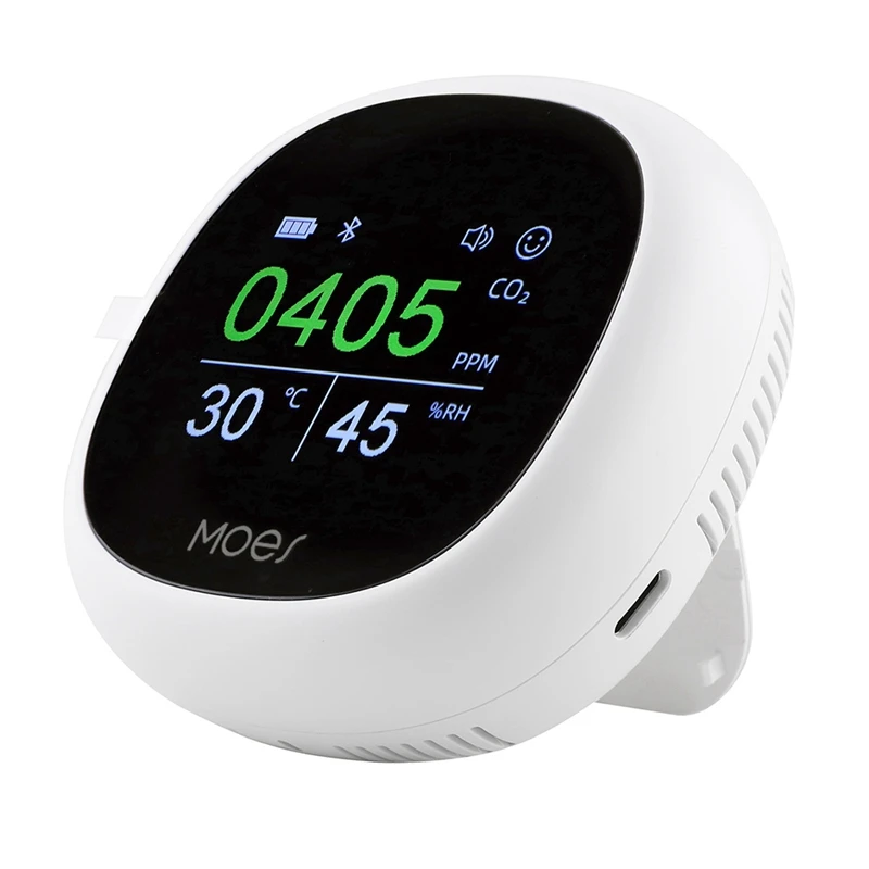 

Умный Bluetooth 3-в-1 детектор диоксида углерода с сигнализацией монитор качества воздуха портативный датчик температуры и влажности углекислого газа с поддержкой Tuya