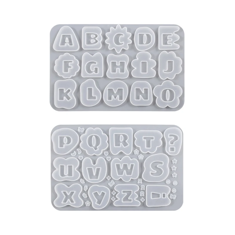 

Letter Resin Shaker Mold DIY Quicksand Casting Epoxy Silicone Mold Resin Epoxy Jewelry Molds for Pendant Decors Crafts