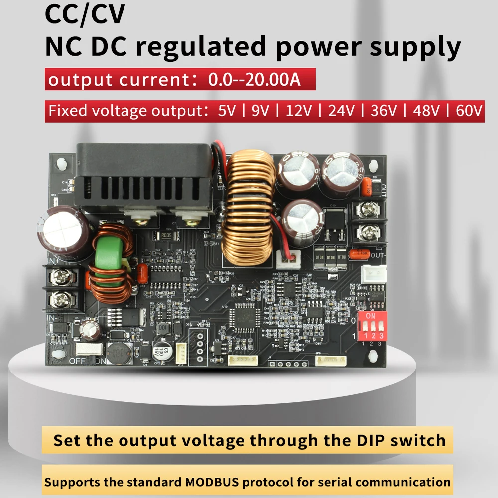 

XY6020L 20A 1200W DC 6V-70V to 0-60V Buck Module CNC Adjustable DC Voltage Regulator Board CV CC Step Down Power Supply Module