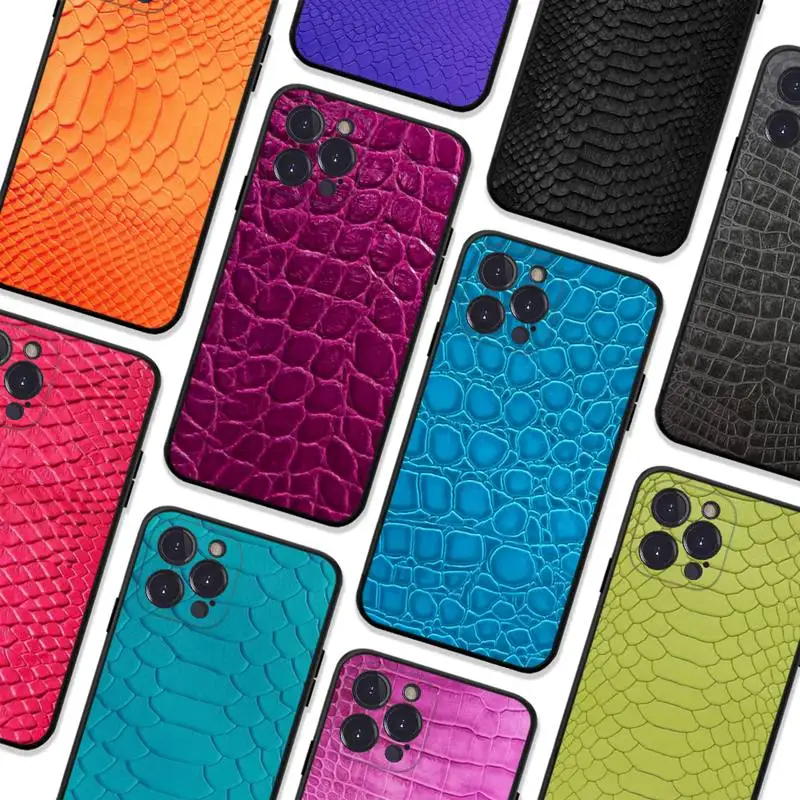 

Crocodile Texture Phone Case For iPhone 8 7 6 6S Plus X SE 2020 XR XS 14 11 12 13 Mini Pro Max Mobile Case