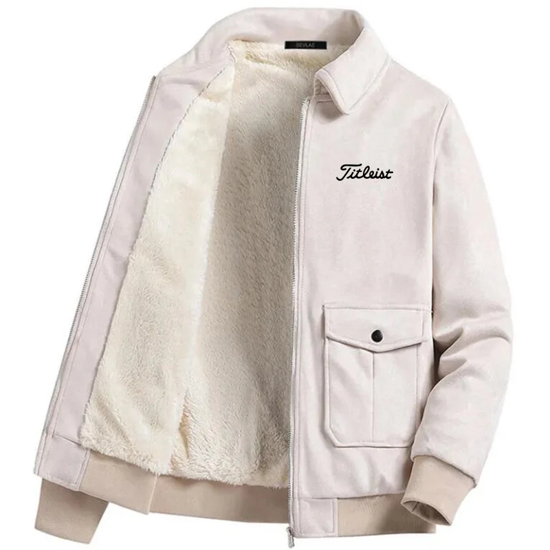 

Мужская Флисовая куртка с воротником-стойкой, утепленная теплая парка для гольфа, уличная одежда для осени и зимы, 2022