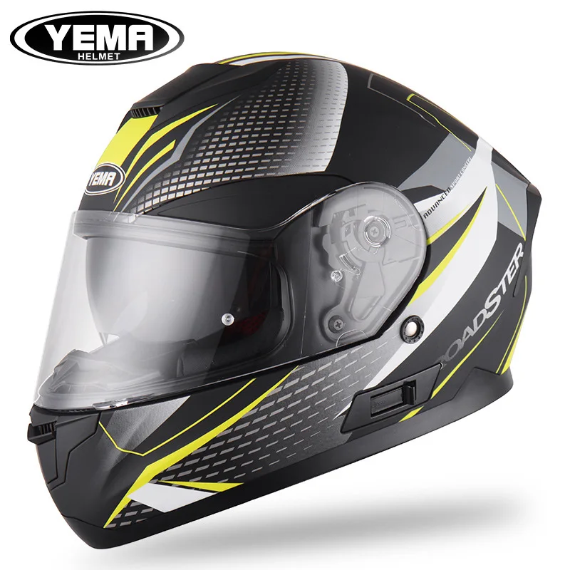 

YEMA 3C Certified Winter Warm Dual Lens Motorcycle Helmet Four Seasons Motorcycle Hard Hat Adjustable Vent Cascos Para Moto