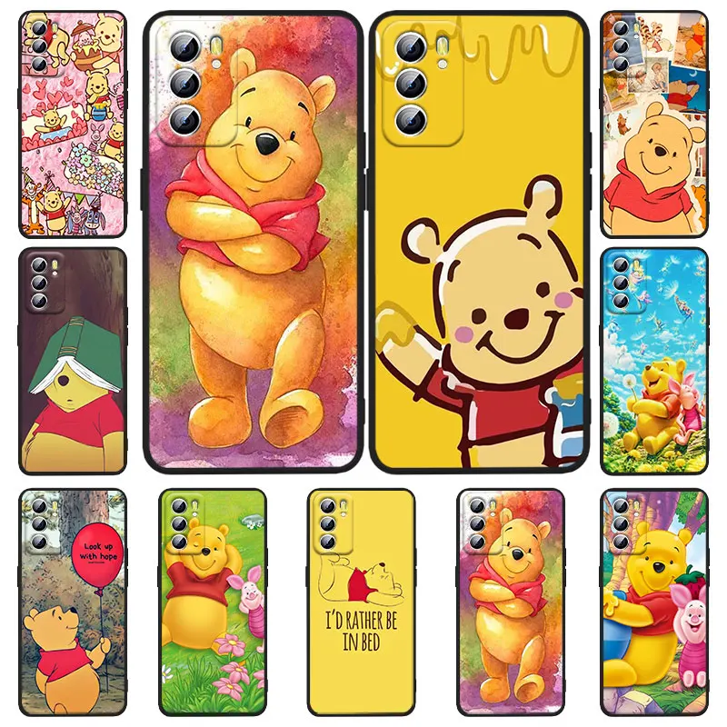 

Winnie the Pooh Phone Case For OPPO Realme 5 6i 6s 7 7i(Global) 8 8i Pro 5G Realme Narzo 50A Narzo 50i Black Soft Capa Silicone