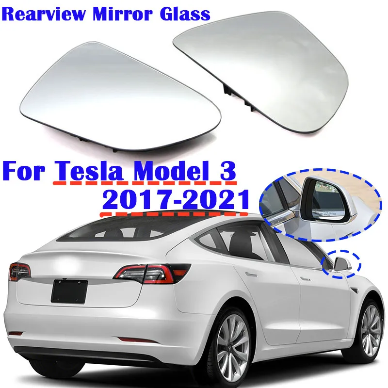 

Стекло для зеркала заднего вида Tesla Model 3 2017-2021, очки с подогревом и углом бокового крыла, автомобильные аксессуары