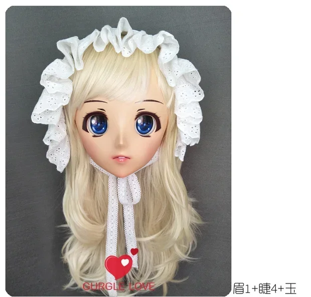 (GL Juzi) Женская милая девочка каучуковые полуголовы кигуруми кросс-платье косплей