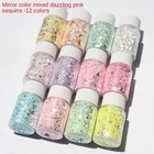 1 шт.30 мл специальная высокая Вспышка Серебряный цвет мечты смешанный шестиугольный Блестящий мощный микс хлопьев для лица тела глаз