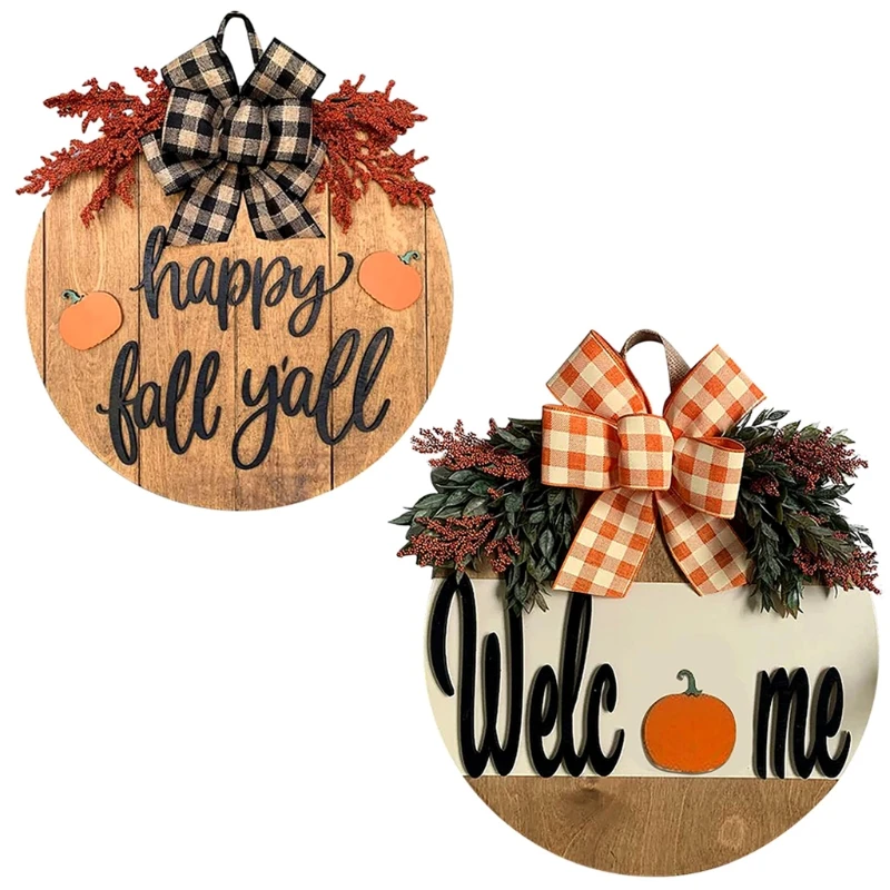 

Front Door Decoration Wood Sign Wall Hanging Holiday Housewarming Gifts Ornament