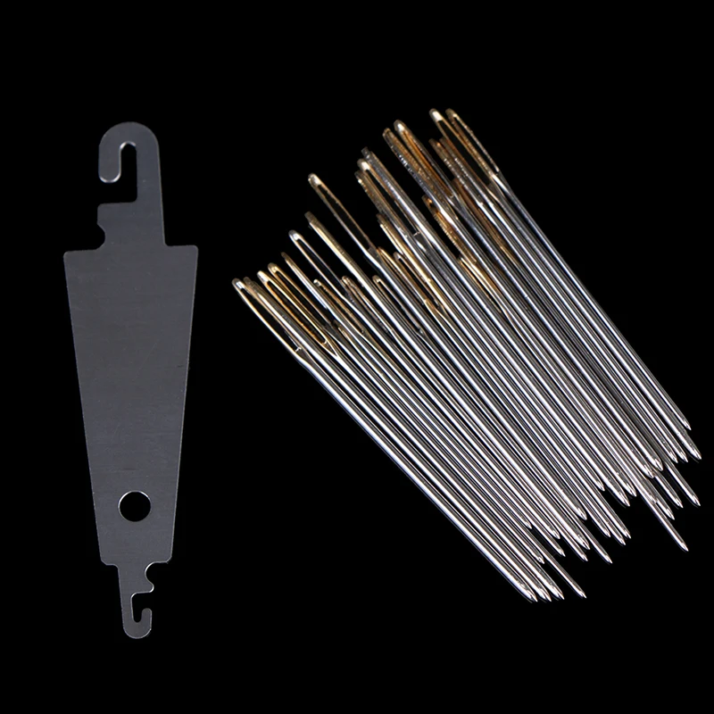 

30pcs/set Embroidery Tapestry Home Wool Large Leather Hand Sewing Needles Gold Eye Needle DIY Sewing Accessories