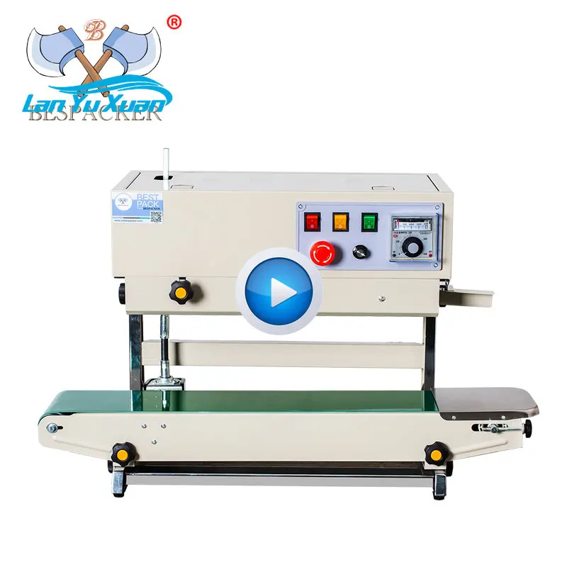 

Bespacker FR-880LW CE certified high quality Industrial continuous band sealer vertical style sealing machine