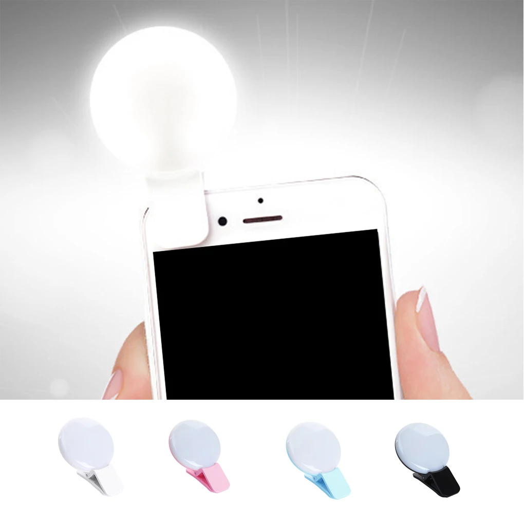 

Mobile Phone LED Flash Light Beauty Fill Lamp 3 Block Enhancing Modes Selfie Ring Light,Pink