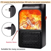 small portable ceramic space heater electric heater fan thermostat control fireplace heater with realistic flames 900w