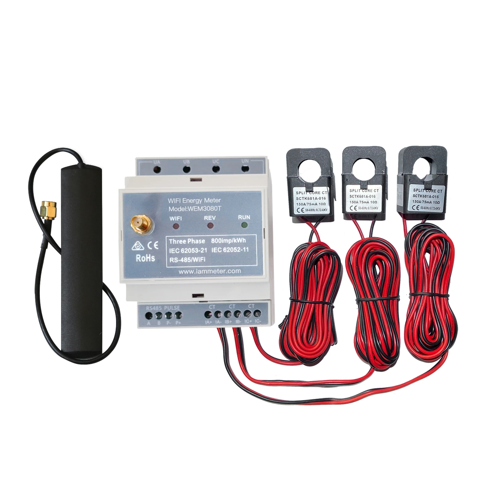 

DIN Rail, solar PV system or electricity usage monitoring, 3 phase energy meter