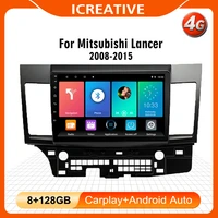 10 1 inch 2 din android 4g carplay car radio for mitsubishi lancer 2008 2015 bluetooth wifi gps multimedia player head unit